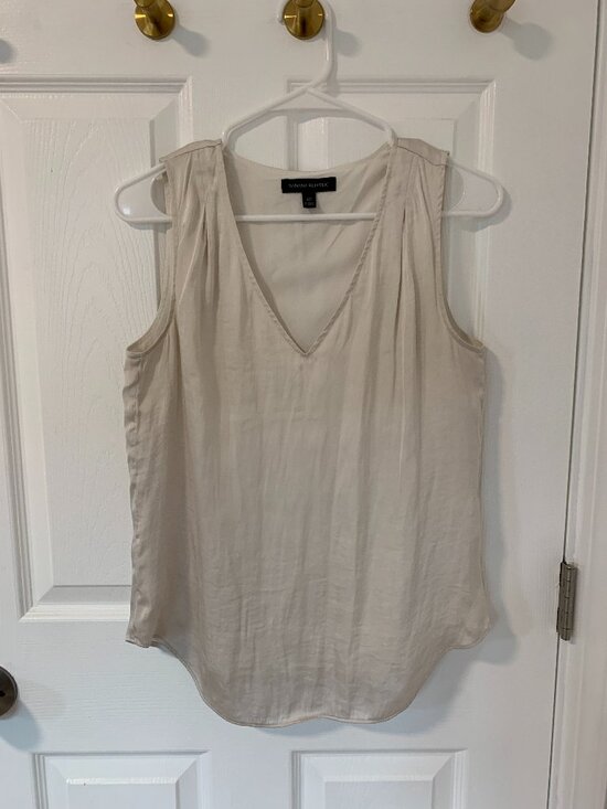 Banana Republic Tops - Banana Republic V Neck Satin Blouse Top in Pearl XS